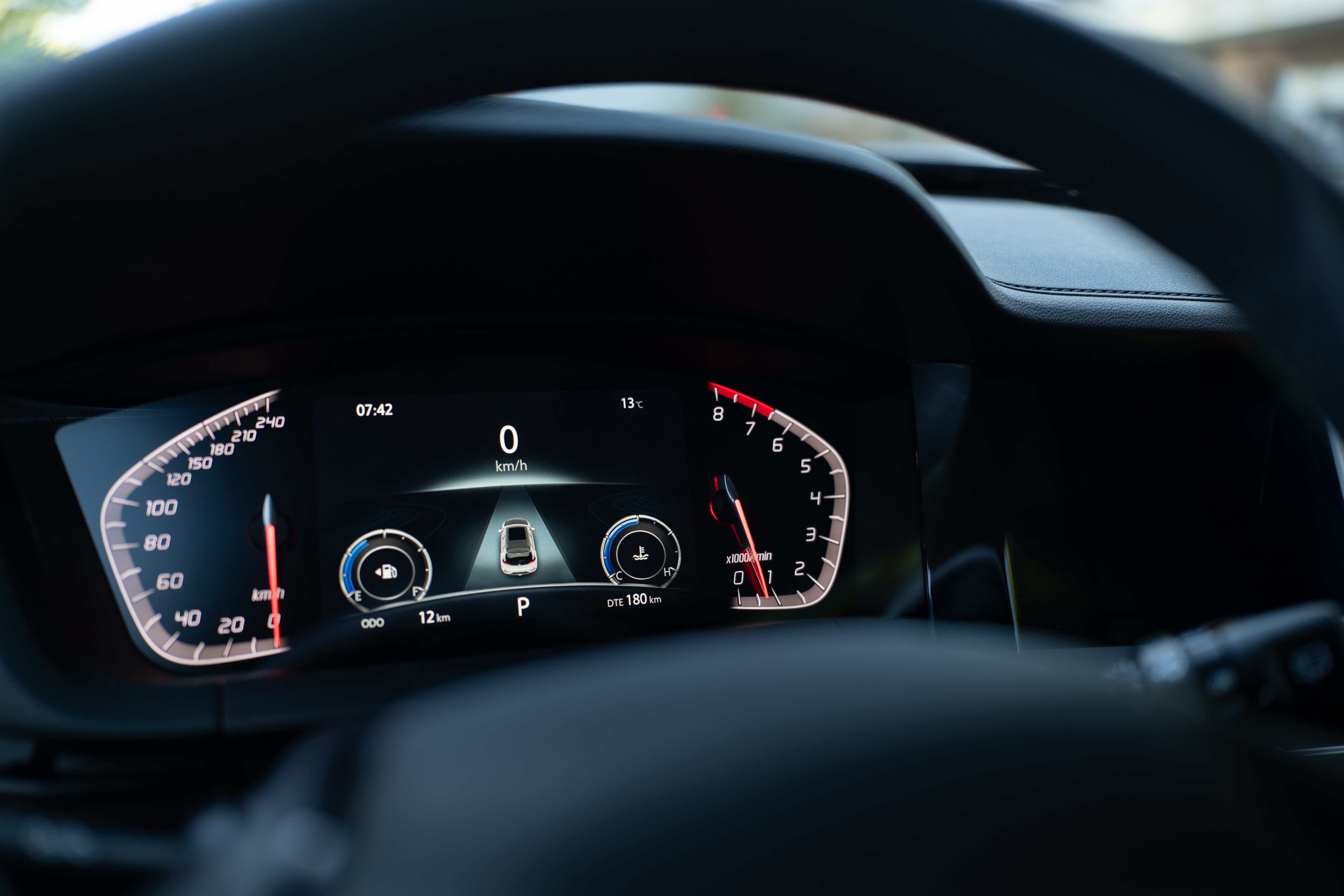 Instrumento LCD a color de 7 pulgadas